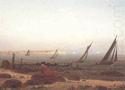 Woman on the Beach at Rugen (mk10), Caspar David Friedrich